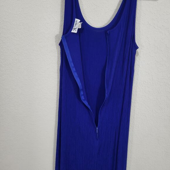 K Studio Dress Womens Small Blue Sleeveless Midi Summer Casual Resort Minimalist - Picture 6 of 10